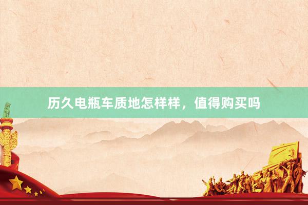 历久电瓶车质地怎样样,值得购买吗