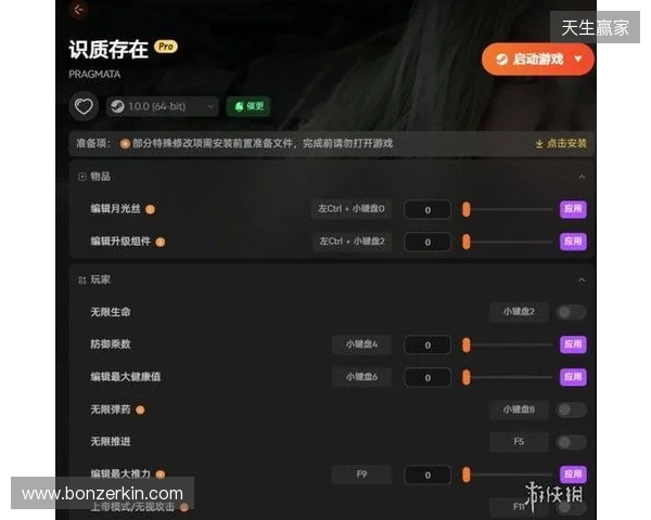 《识质存在》修改器推荐 生命弹药攻击编辑 无限月光丝升级组件